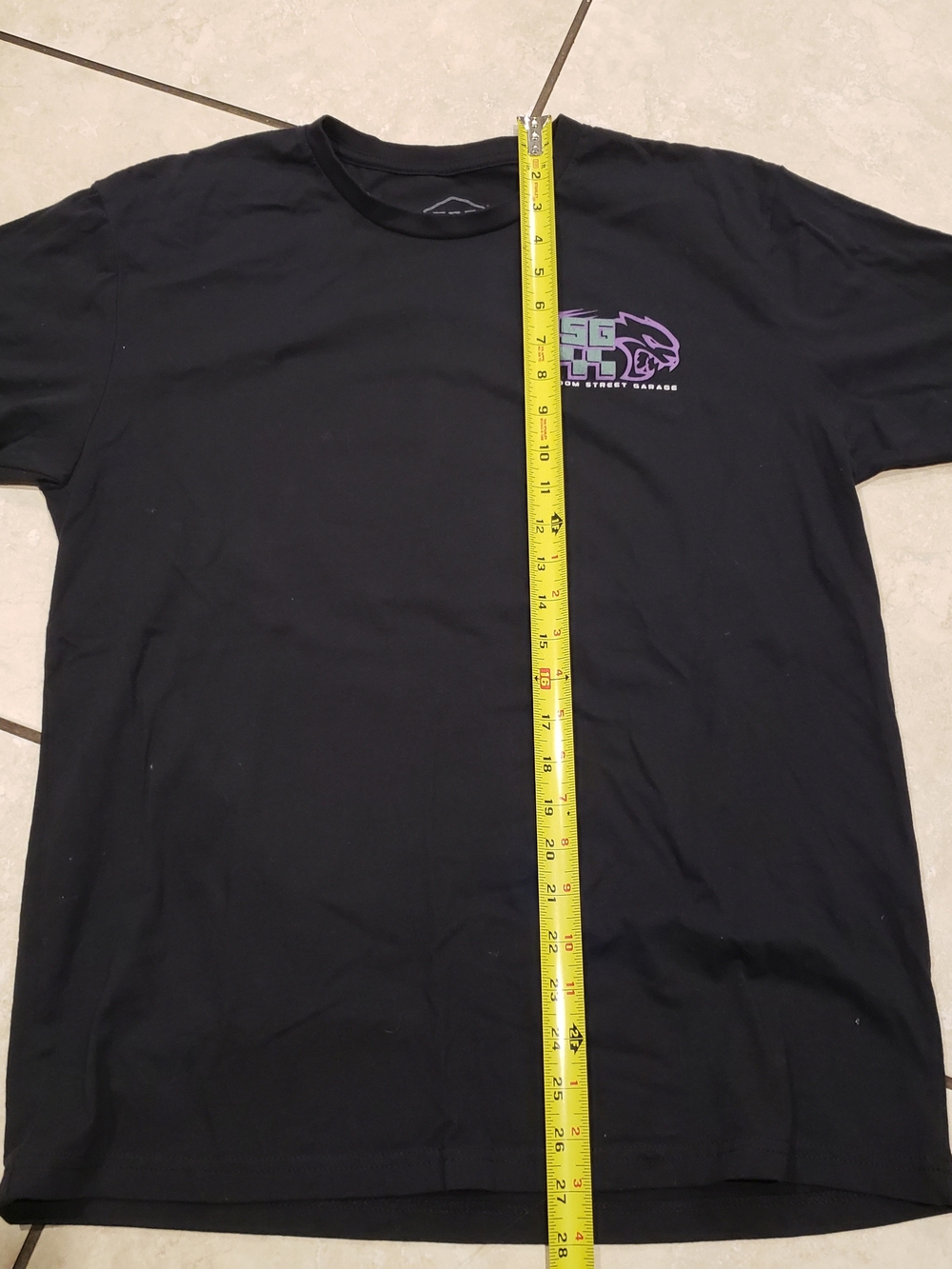 Hellcat Men's Black Short-Sleeve Crew Neck T-Shirt with Purple Chest Logo